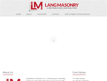 Tablet Screenshot of langmasonry.com